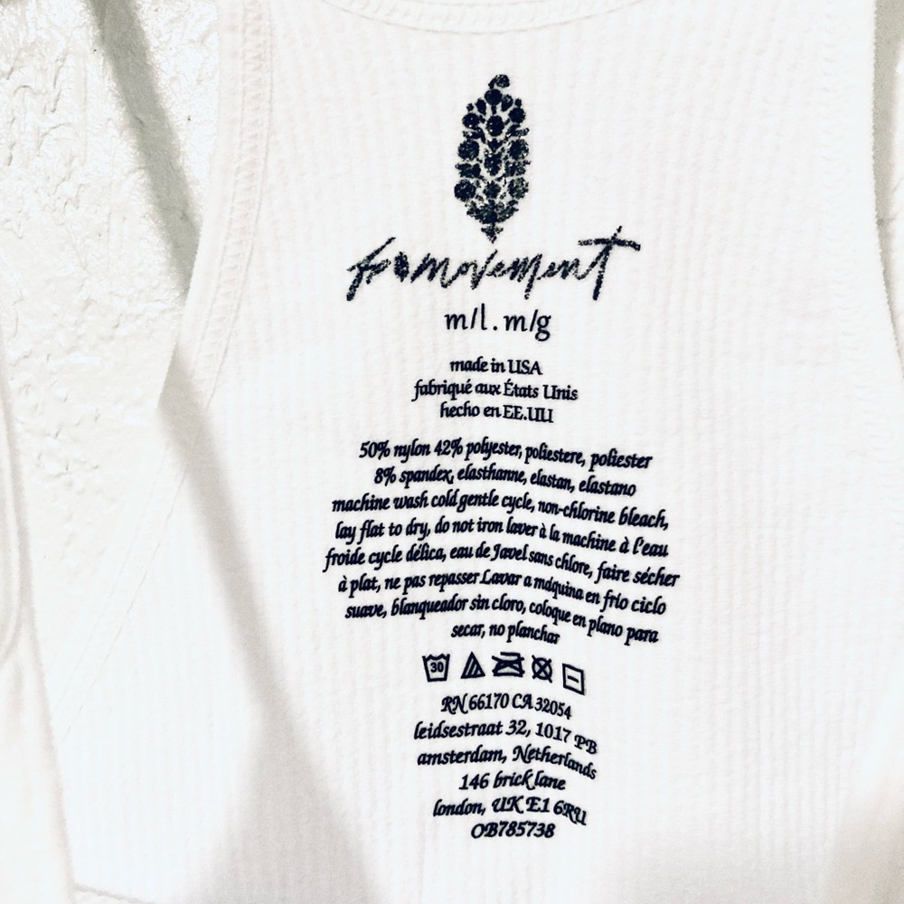 Free People Movement Happiness Runs Crop Tank (White) - Picture 3 of 4